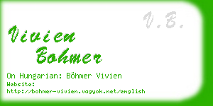 vivien bohmer business card
